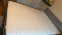 Ikea QUEEN - BED (Slattum ikea)+ MATTRESS (haugesund ikea)