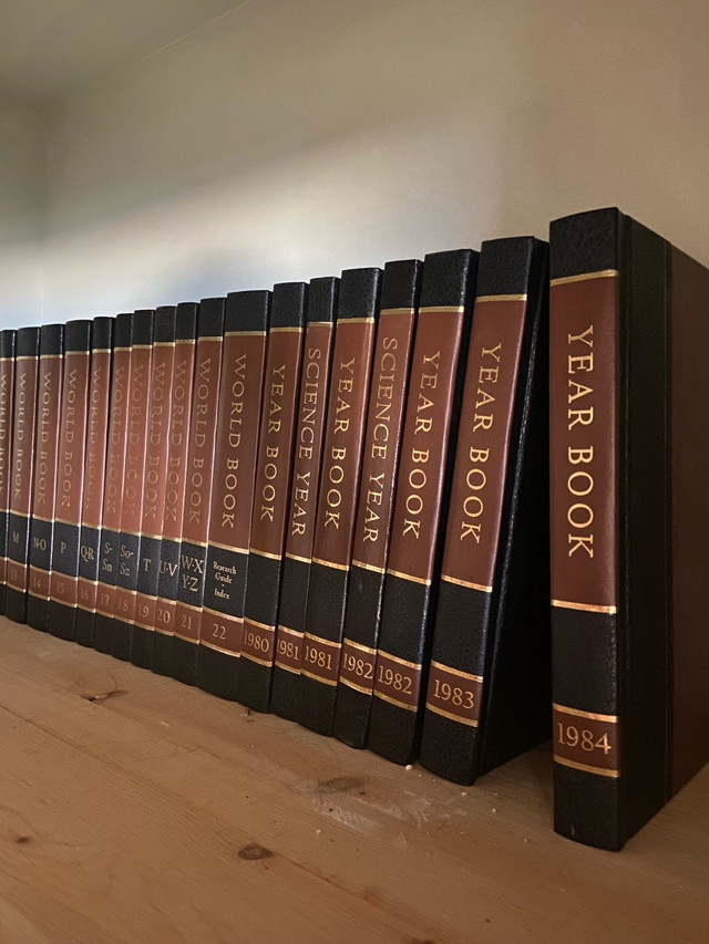 World Book Encyclopedia & Year Books (1980-1984) in Textbooks in Strathcona County