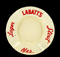 Labatt's Stout Lager Ale Porcelain Enamelware Ashtray