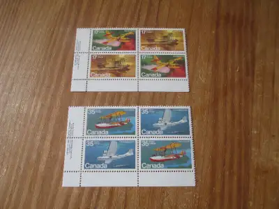 Selling as a set – series of 4 stamps: Lower left corner block se-tenant pair #843/#844 Lower left c...