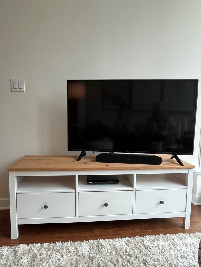 IKEA Hemnes TV Stand - white stain/light brown in TV Tables & Entertainment Units in City of Toronto - Image 4