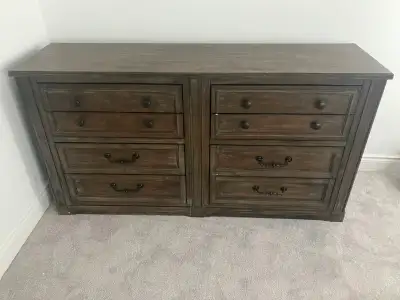 Rustic Six‑Drawer Dresser – Light Brown/Grey – Barely Used, View more