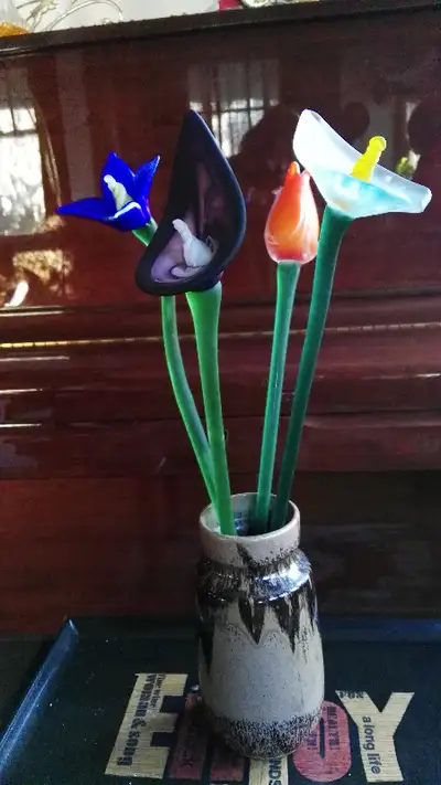Beautiful Hand Blown Glass Flowers -Reduced!, View more