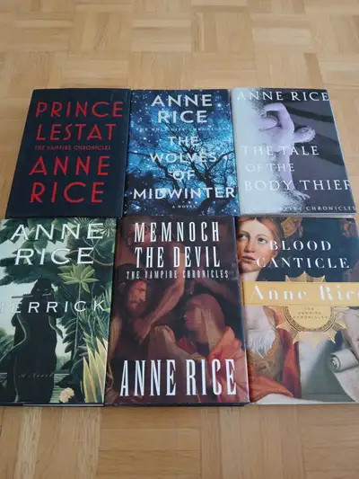 6 ANNE RICE hardcover books ( 5 are Vampire  Chronicles), View more