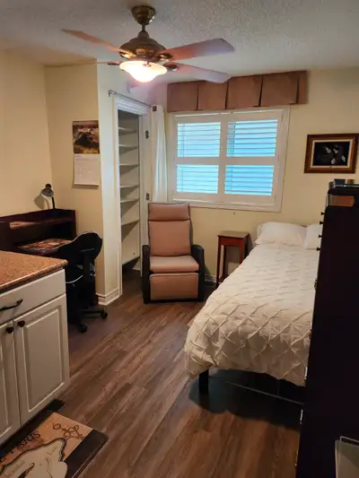 Furnished Small Studio-Grt 4 OPG contractor-Oshawa-July-N/S,N/P.