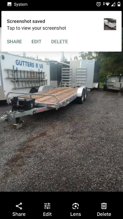 20' flat deck trailer for rent Two 7000 lbs axels 100.00/ day 500.00/week 1000.00/month