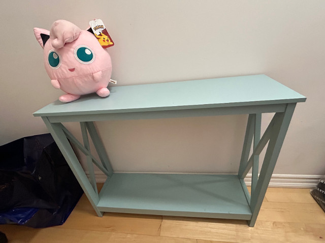 Coffee table with storage (sea foam blue colour) for $30 in Coffee Tables in City of Toronto
