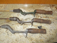 Vintage square steel fishing rods 1 left