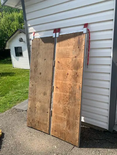 Aluminum folding loading ramps.
