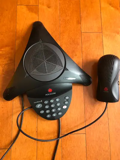 For sale Analog Polycom Soundstation2 Conference Phone as pictured. Comes with cable and wall power...