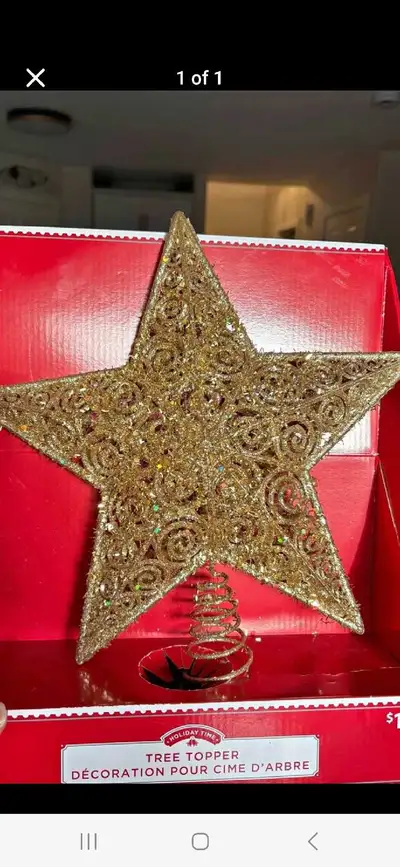 Brand new Christmas star and a ribbon, View more