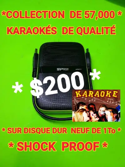 DISQUE DUR EXTERNE NEUF DE 1To AVEC 57,000 KARAOKÉS ET +, View more