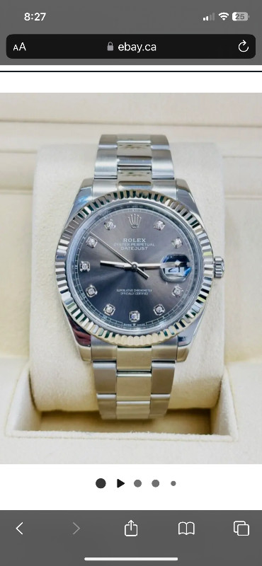 ROLEX- DATEJUST II Rhodium diamond dial 41 mm, fluted gold bezel in Jewellery & Watches in City of Toronto - Image 3