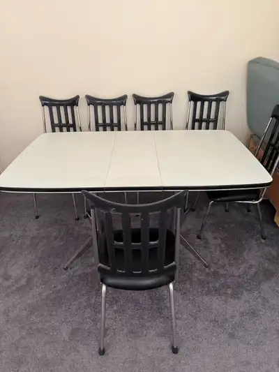 Vintage Retro Table + 6 Chairs, View more