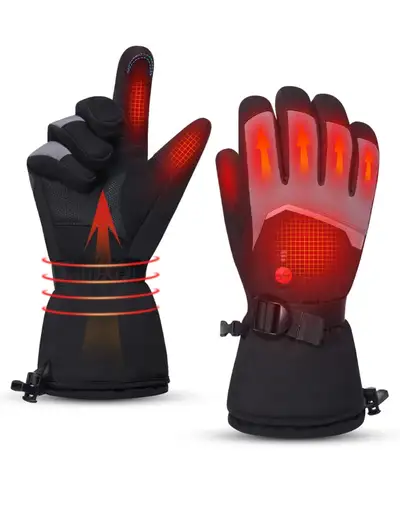 DAY WOLF Heated Gloves Waterproof Hand Warmers for Men Women wit, View more