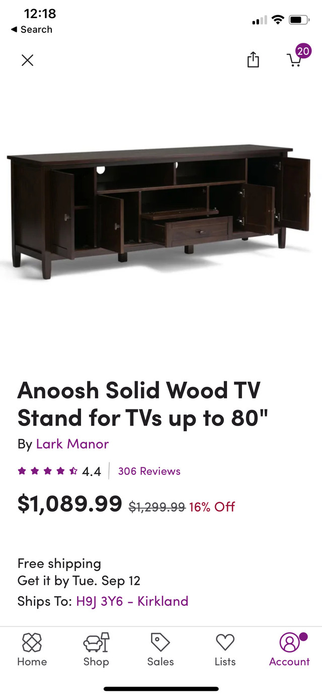 Black Friday sale 2 days only: Television stand in Home Décor & Accents in City of Montréal - Image 2