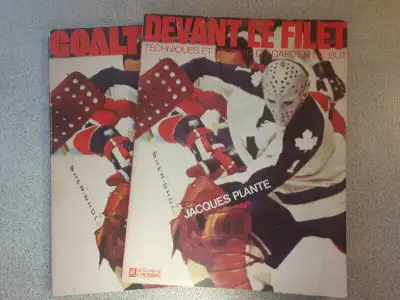 2 LIVRES DE HOCKEY DE GARDIEN DE BUT VINTAGE JACQUES PLANTE 1972, View more