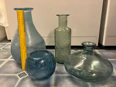 Beautiful Large Glass Accents Decor Blue, View more