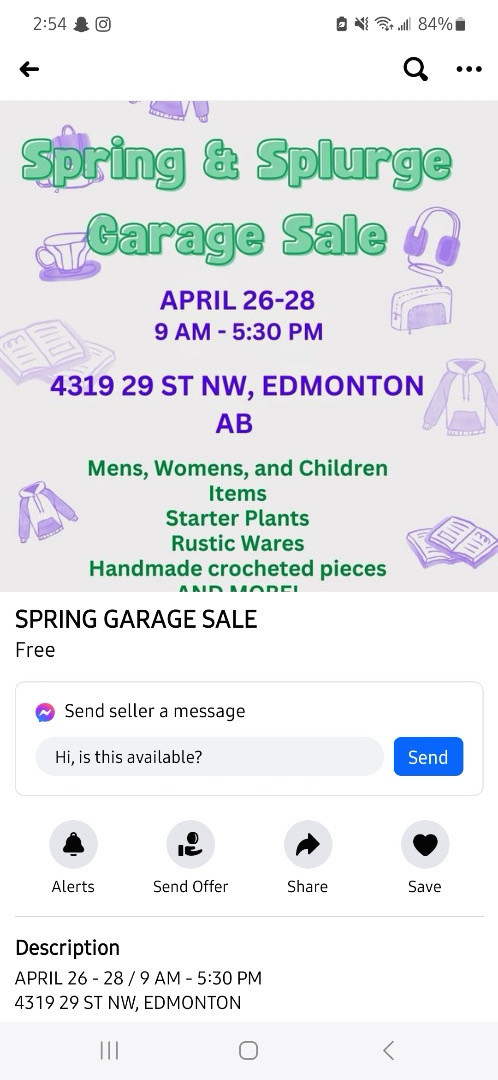 Spring and Splurge Garage Sale in Events in Edmonton