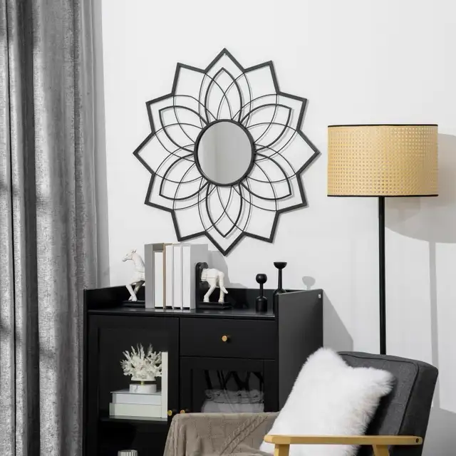 31" x 31" Modern Flower Wall Mirror, Decorative Mirror for Livin in Home Décor & Accents in Markham / York Region - Image 2