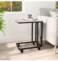 Brand New Heavy Duty Iron Snack Table, End Desk with Wheels