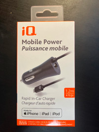 iQ Mobile Power In-Car Charger for IPhone (New)