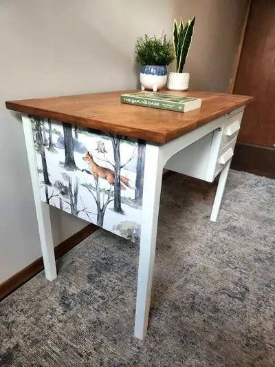 Boutique Kids Desk – Solid Wood Top + Hidden Pull-Out Extension, View more