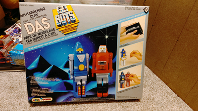 1985 Vintage Gobots DAS Air Hardening Clay Model Kit. Complete and unused, though the paints are dri...