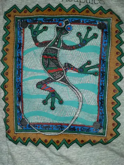 Mexican T-shirt design authentic Lessard Acapulco Couleur grise