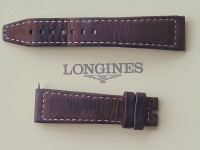 19mm Brown Longines Calf Leather Strap For Spirit 37MM