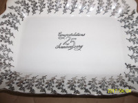 TWO 25TH ANNIVERSARY SMALL PLATTERS