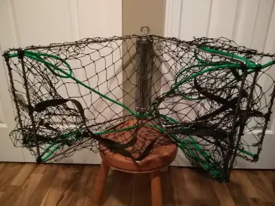 New Large 30" X 17" X 12" Folding Crab Trap, View more