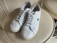 Lacoste Graduate 120 Trainers white with pink back tab