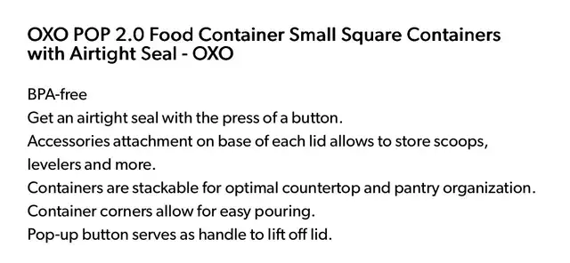 OXO Good Grips POP Airtight Container – 1L – Like New in Kitchen & Dining Wares in Mississauga / Peel Region - Image 8