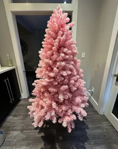 pink Christmas tree , View more