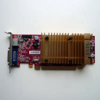 Low Profile SFF Video card MSI Radeon HD 2400 Pro with DVI/VGA, View more