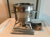 Stainless steel fondue set