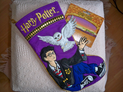 2001 Harry Potter Christmas Stocking with Tags attached (Enesco), View more