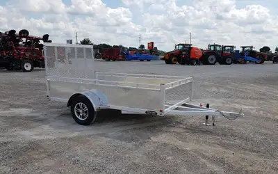 Hello, looking for a 5x10 aluminum/galvanized utility trailer with ramp, sides and single axel for s...