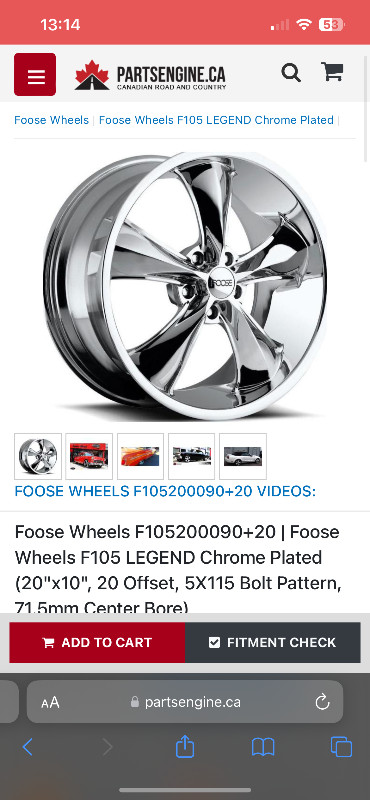 Foose Chrome Plated Rims with Tires x 4 in Tires & Rims in Strathcona County - Image 4