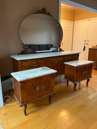 Antique Dresser with Large Mirror