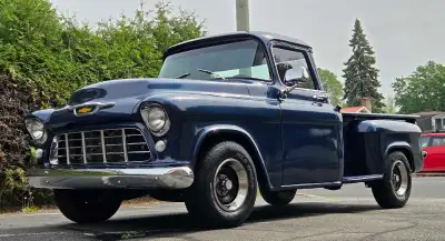 This stunning 1955 Chevrolet pickup truck features the iconic big back window design . This classic...