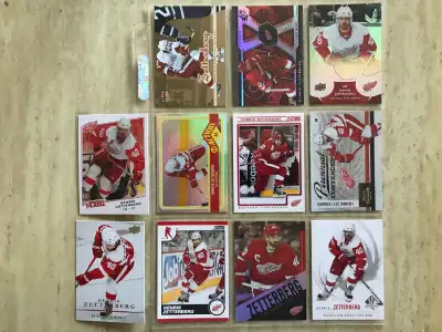 Lot de 11 cartes de hockey différentes - Henrik Zetterberg, View more