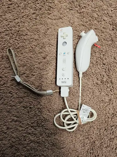 Nintendo wii remote with nunchuck, tested and works great. Will work with the wiiu aswell. Pickup on...