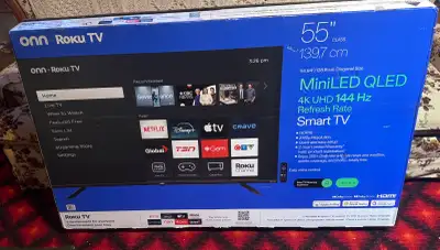 New Onn MiniLED QLED
4K UHD (144 HZ Refresh Rate)

Smart TV, View more