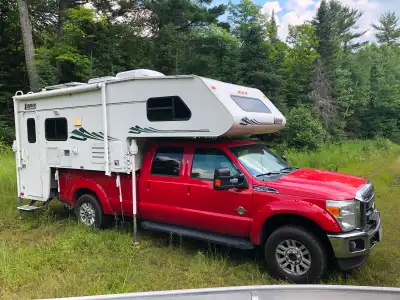 Truck camper pkg, 2011 Ford Lariat F350 6.7 diesel 8’ box 4x4 in great condition. Lance camper 1161...