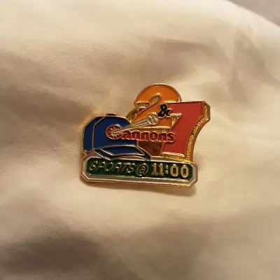 21mm high x 25mm wide. Rare find, in excellent condition. 11pm sports recap, what every parent fell...