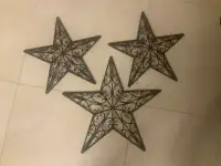 Metal hanging wall stars