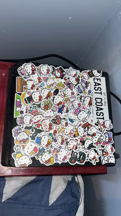 PlayStation 4 , downloads , connects to wifi, used a decent amount of times no scratches. And can ta...