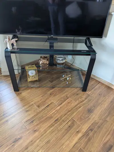 Bell'Ogetti Glass and Metal TV Stand for Sale - Great Condition!, View more